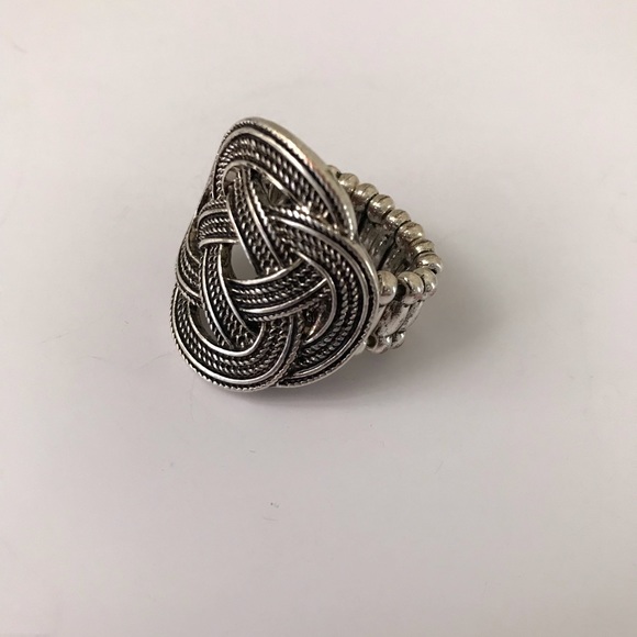 Celtic Inspired Rope Knot Design Ring Elastic Band - Picture 1 of 7